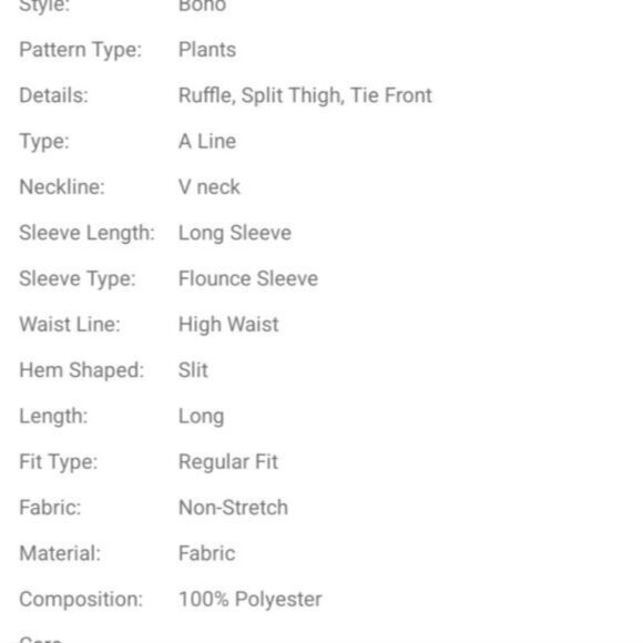 WESTERN PLANTS PATTERN MAXI DRESS - Picture 8 of 9